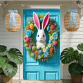 Fluffy Bunny Easter Door Cover 35x71 Inches Polyester in 35x71 Inches