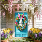 Fluffy Bunny Easter Door Cover 35x71 Inches Polyester in 35x71 Inches, alternate view 2