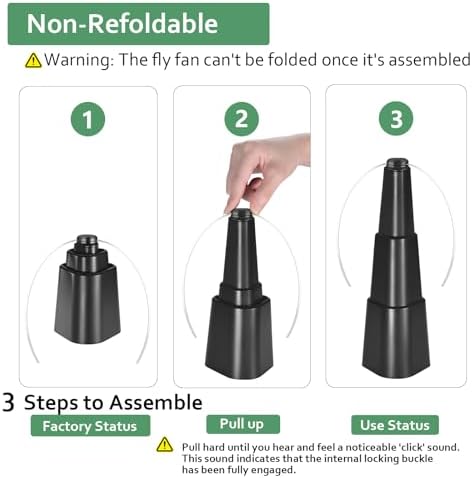 Fly Fans for Tables 4 Pack - Portable Automatic Picnic Table Food Repellent Fans Spinner for Restaurant, Party, alternate
