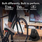 FLY MAX High Velocity Floor Fan, 4 Speed Settings, 180° Adjustable Tilt, Remote Control, 2300 FPM, Powerful, alternate view 2