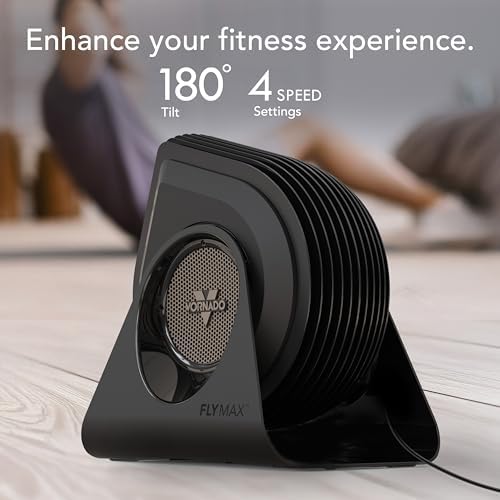 FLY MAX High Velocity Floor Fan, 4 Speed Settings, 180° Adjustable Tilt, Remote Control, 2300 FPM, Powerful, alternate view 5