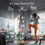 FLY MAX High Velocity Floor Fan, 4 Speed Settings, 180° Adjustable Tilt, Remote Control, 2300 FPM, Powerful, alternate view 6