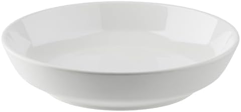 Flynn Collection 48 Oz.Round Serving Bowl, White Glossy, 9.5" x 9.5" x 2", Melamine, Durable Lightweight Display