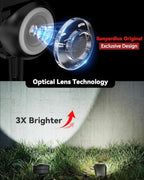 Focusing Solar Spot Lights Outdoor Waterproof, RGB+3CCT Tree Uplights 12Pcs, alternate view 2