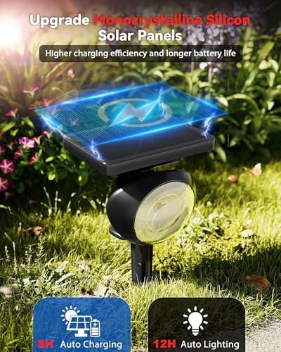 Focusing Solar Spot Lights Outdoor Waterproof, RGB+3CCT Tree Uplights 12Pcs, alternate view 3