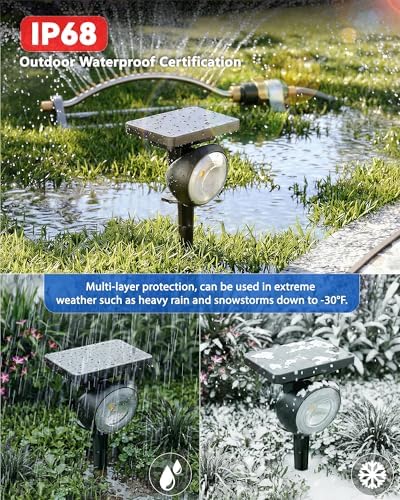 Focusing Solar Spot Lights Outdoor Waterproof, RGB+3CCT Tree Uplights 12Pcs, alternate view 5