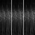 Foil Fringe Backdrop Curtains, 3.3x6.6ft, Black, 3pcs in 3.3x6.6ft in Black