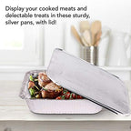 Foil Pans with Lids - 9x13 Aluminum Pans with Covers - 20 Foil Pans and 20 Foil Lids - Disposable Food, alternate view 2