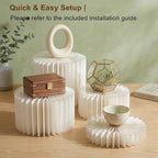 Foldable Buffet Risers and Food Display Stands, 4 Pack, White in White - 4pcs, alternate view 5