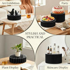 Foldable Cake Stand, Reusable Buffet Risers with Acrylic Tops, 6 Pcs, Black in Black - 6pcs, alternate view 5