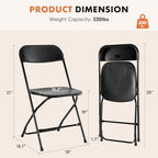 Foldable Chairs 4 Pack, Portable Folding Chair, Home Office, alternate view 3