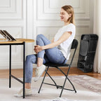 Foldable Chairs 4 Pack, Portable Folding Chair, Home Office, alternate view 4