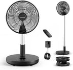 Foldable Standing Fan 12" Portable Rechargeable Quiet Fans, 6 Speed