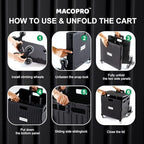 Foldable Utility Cart with Stair Climbing Wheels, Collapsible Rolling Crate with Telescoping Handle, Folding, alternate view