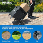 Foldable Utility Cart with Stair Climbing Wheels, Collapsible Rolling Crate with Telescoping Handle, Folding, alternate view