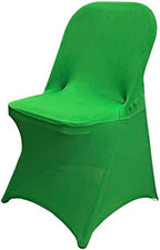 Folding Chair Covers for Wedding, 10pcs Green