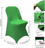 Folding Chair Covers for Wedding, 10pcs Green, alternate view 2