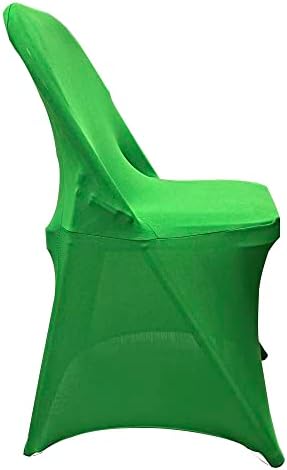 Folding Chair Covers for Wedding, 10pcs Green, alternate view 3