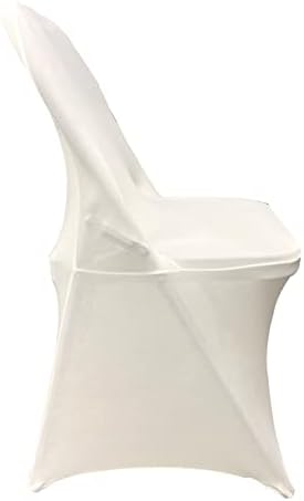 Folding Chair Covers for Wedding, 10pcs Ivory, alternate view 3
