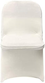 Folding Chair Covers for Wedding, 10pcs Ivory, alternate view 4