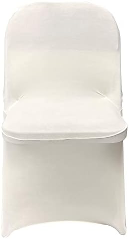 Folding Chair Covers for Wedding, 10pcs Ivory, alternate view 4