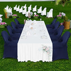 Folding Chair Covers for Wedding, 10pcs Navy Blue, alternate view 2