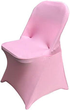 Folding Chair Covers for Wedding, 10pcs Pink