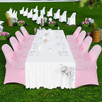 Folding Chair Covers for Wedding, 10pcs Pink, alternate view 2