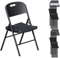 Folding Chairs 16 Pack, 700lbs Heavy Duty for Indoor, Outdoor, Black in 16 Pack Heavy Duty Chairs in Black