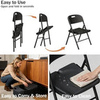 Folding Chairs 16 Pack, 700lbs Heavy Duty for Indoor, Outdoor, Black in 16 Pack Heavy Duty Chairs in Black, alternate view 7