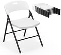 Folding Chairs, Plastic Foldable Chair, Capacity up to 350 lbs, Portable Seating for Indoor Outdoor Events