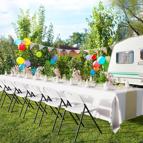 Folding Chairs, Plastic Foldable Chair, Capacity up to 350 lbs, Portable Seating for Indoor Outdoor Events, alternate view 4