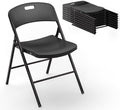 Folding Chairs, Plastic Foldable Chair, Capacity up to 350 lbs, Portable Seating for Indoor Outdoor Events
