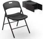 Folding Chairs, Plastic Foldable Chair, Capacity up to 350 lbs, Portable Seating for Indoor Outdoor Events