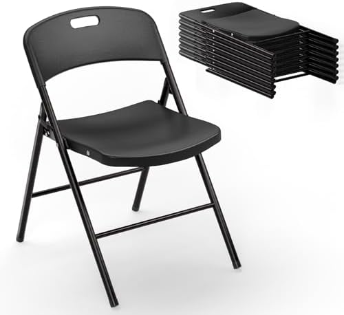 Folding Chairs, Plastic Foldable Chair, Capacity up to 350 lbs, Portable Seating for Indoor Outdoor Events
