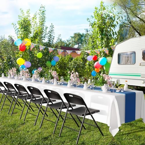 Folding Chairs, Plastic Foldable Chair, Capacity up to 350 lbs, Portable Seating for Indoor Outdoor Events, alternate view 7