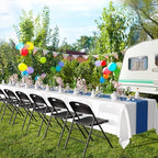 Folding Chairs, Plastic Foldable Chair, Capacity up to 350 lbs, Portable Seating for Indoor Outdoor Events, alternate view 7