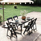 Folding Chairs Set of 4, Heavy Duty Plastic Foldable Chairs with Curved Backrest & Padded Seat, Folding Chairs, alternate