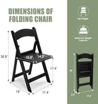 Folding Chairs Set of 8, Heavy Duty Plastic Foldable Chairs with Curved Backrest & Padded Seat, Folding Chairs, alternate