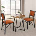 Folding Dining Chairs Set of 2, Metal Padded Foldable Seating with Comfortable Faux Leather, Space-Saving, alternate view 2