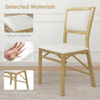 Folding Dining Chairs Set of 2, Metal Padded Foldable Seating with Comfortable Faux Leather, Space-Saving, alternate view 5