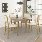 Folding Dining Chairs Set of 2, Metal Padded Foldable Seating with Comfortable Faux Leather, Space-Saving, alternate view 7