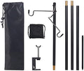 Folding Lantern Stand Pole Portable Lamp Stand Hook Collapasible Light Stand Holder for Camping Fishing Picnic