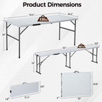 Folding Picnic Table Set with 2 Benches, alternate view 2
