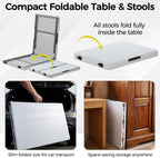 Folding Picnic Table Set with 2 Benches, alternate view 6