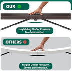 Folding Table 2 Pack, 6FT Heavy Duty Plastic Table with Handle, Foldable&Portable, Fold-in-Half Utility Tables, alternate