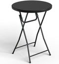 Folding Table, 32 Inch Foldable Cocktail Bar, High Top Round Folding Tables No Assembly, Portable Bistro &