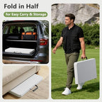 Folding Table, 36 Inch Square Foldable Card Table with Carrying Handle, Heavy Duty Fold-in-Half Portable Table, alternate