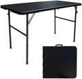 Folding Table 4 Foot Portable Folding Tables Heavy Duty Fold-in-Half Utility Table Small Indoor Outdoor Folding