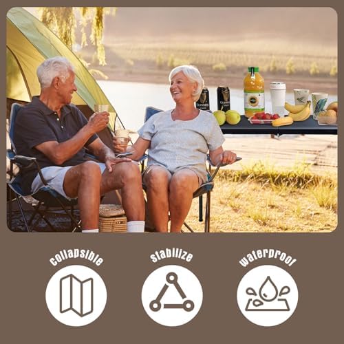 Folding Table 4 Foot Portable Folding Tables Heavy Duty Fold-in-Half Utility Table Small Indoor Outdoor Folding, alternate